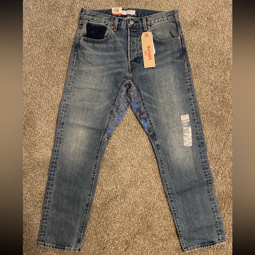 Levi’s Gusset Taper Denim Jeans (Floral Print Relaxed Crotch) 30 x 30